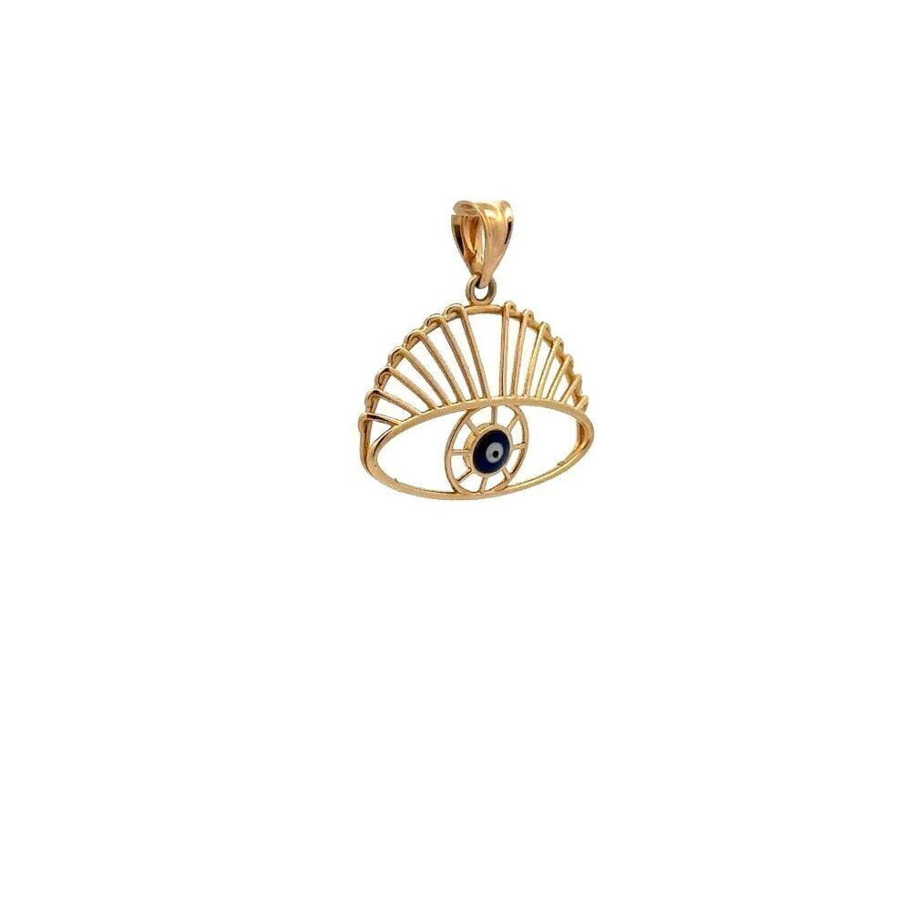 18K Gold Pendant Evil Eye - Picture 4 of 11